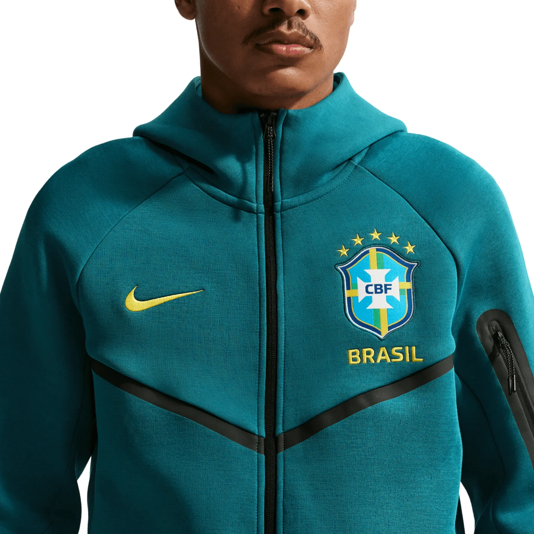 Brazil CBF Tech Fleece Windrunner Full-Zip Hoodie 2026/27 - Image 3