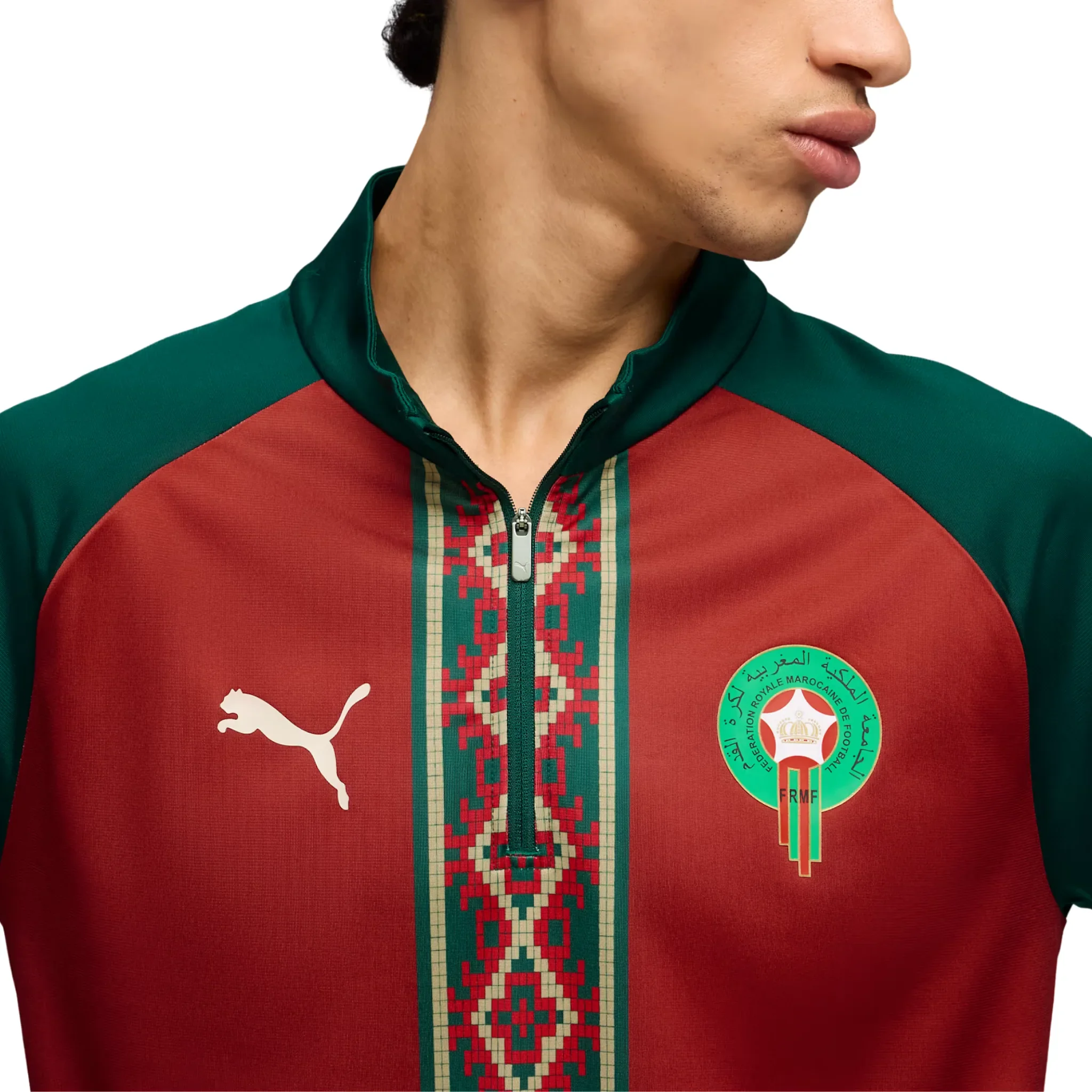 Morocco FRMF Pre-Game 1/4 Zip Top 2026/27 - Image 3