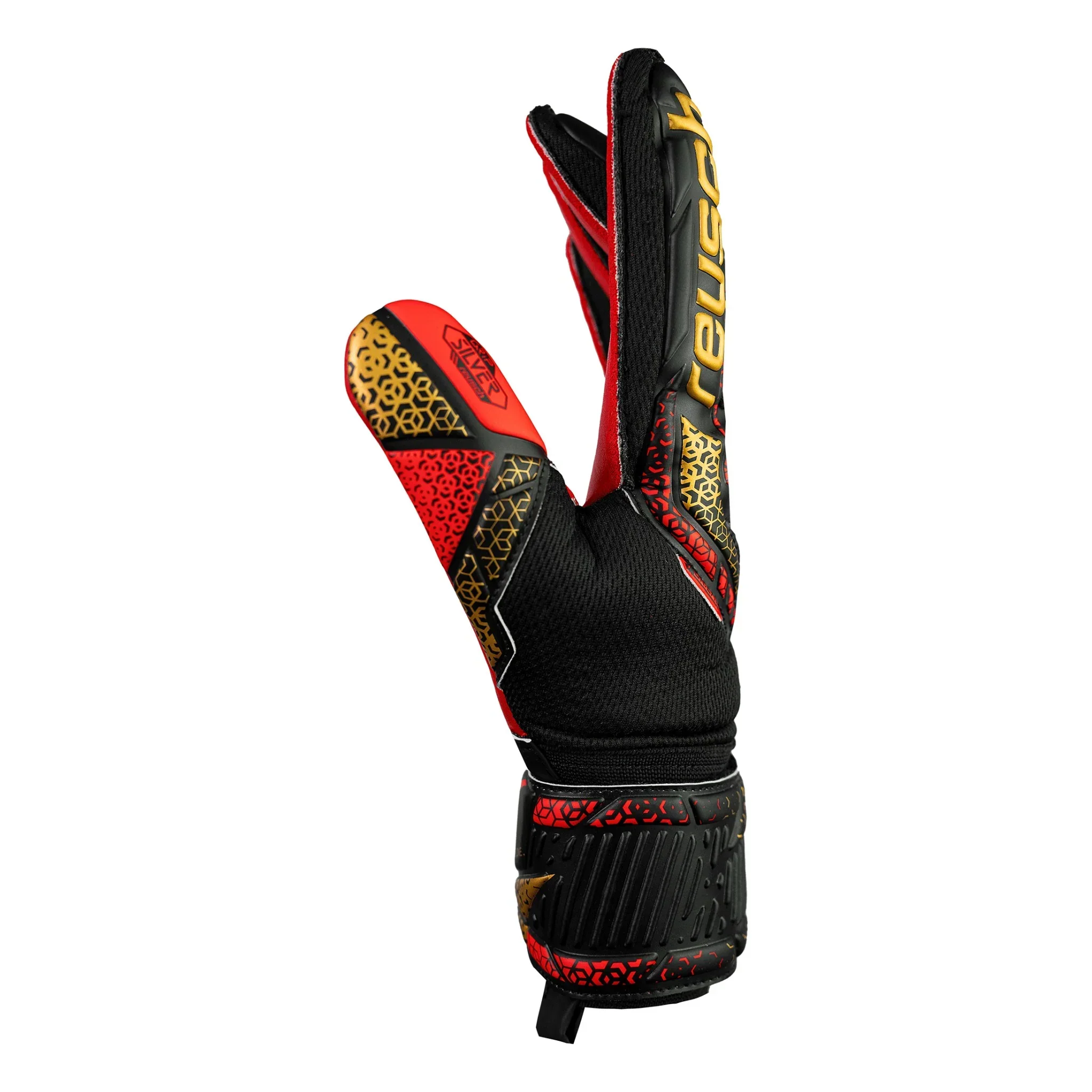 Attrakt Silver Goalkeeper Gloves - Image 3